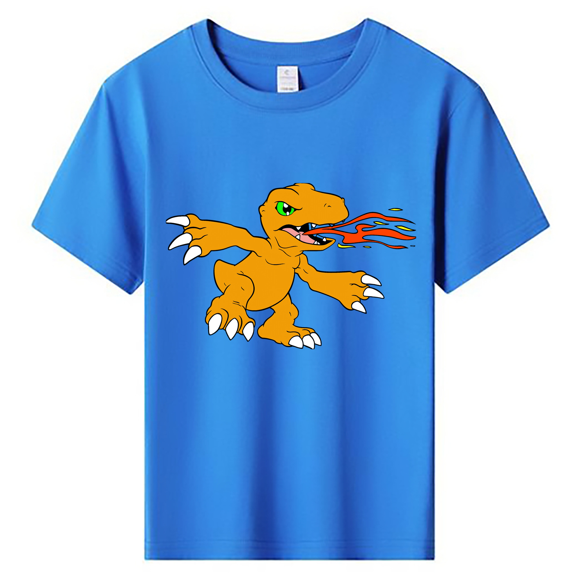 （画像用） Digimon デジタルモンスター/デジモン 綿100％キッズTシャツ（フロントプリント）